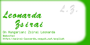 leonarda zsirai business card